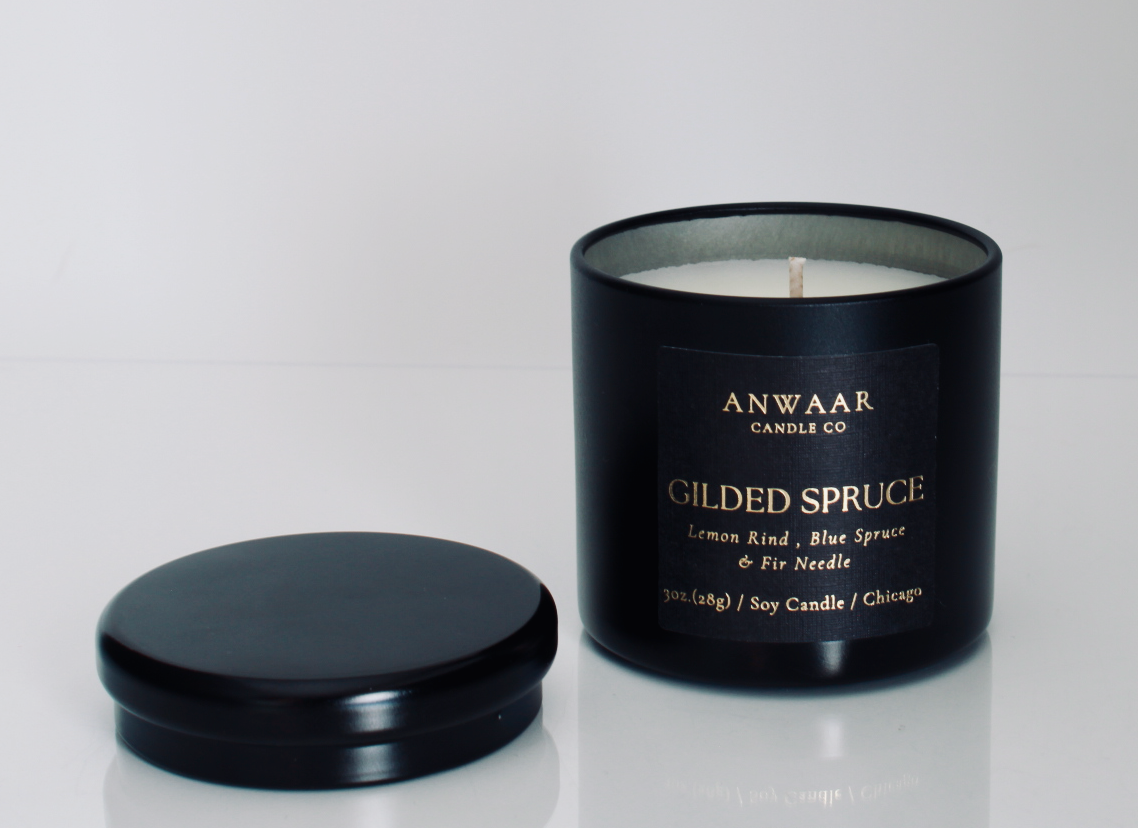 GILDED SPRUCE TRAVEL CANDLE